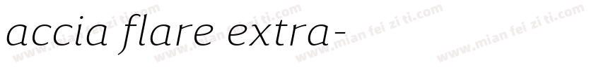 accia flare extra字体转换
